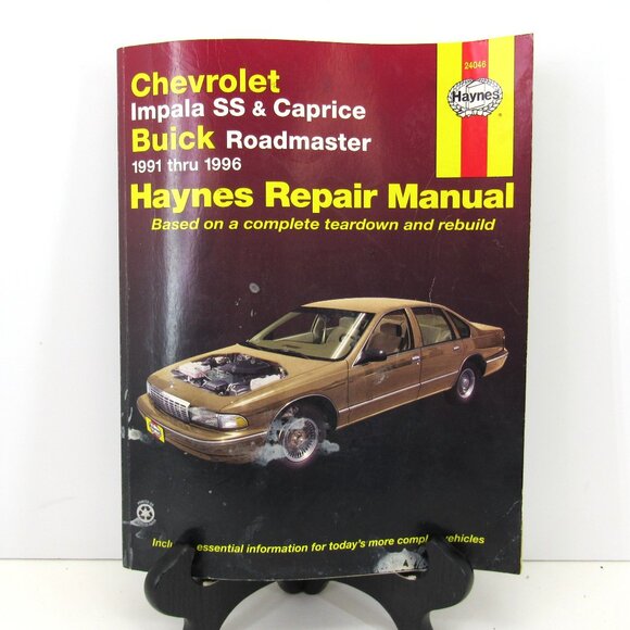 Haynes 24046 Chevrolet Impala SS Caprice 1991 thru 1996 Repair Manual - Picture 1 of 9